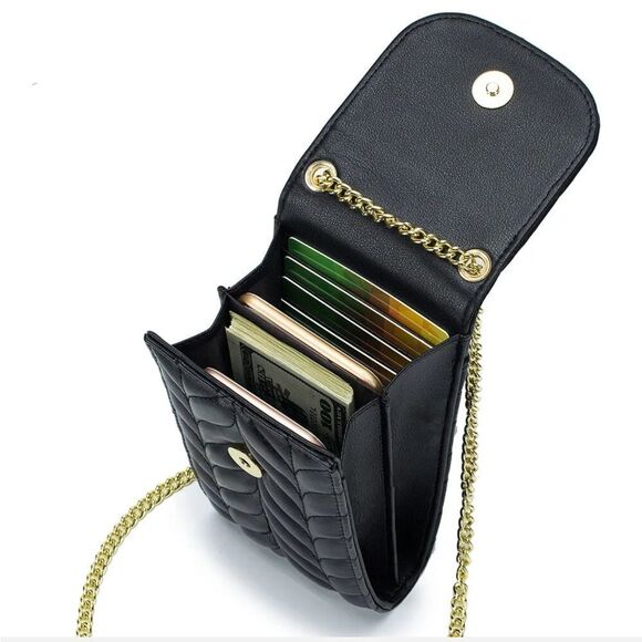 Women Crossbody Simple Cell Phone Bag Wallet Leather Card Holder Pouch Purse US - Picture 5 of 15